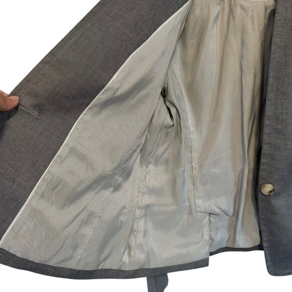 Talbots Women's Gray Blazer Size 10 Petite - Picture 9 of 13
